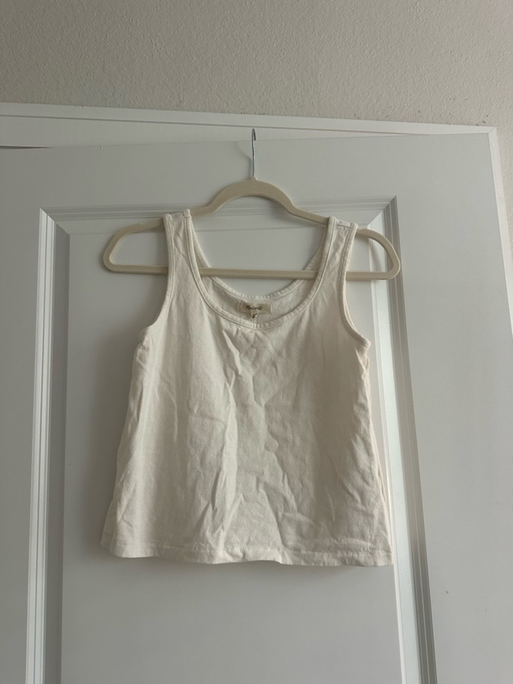 Madewell Cream Sleeveless Scoop Tank
